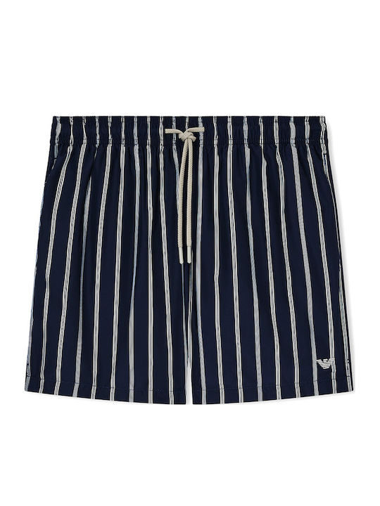 Men's Swimwear Shorts Strip Blue-nut-black