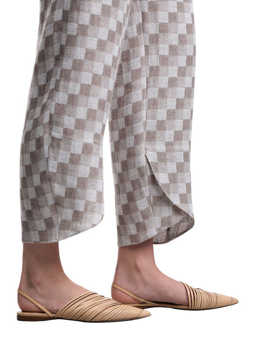 Damen Leinenhose Geprüft Beiges