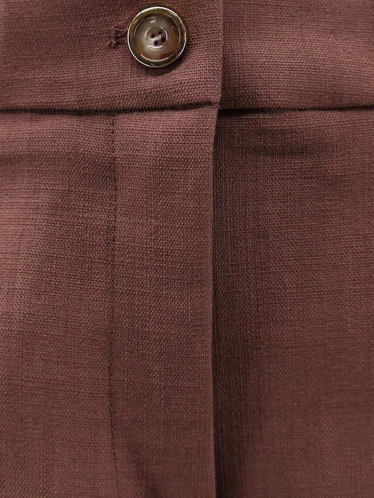 Women's Fabric Trousers Brown