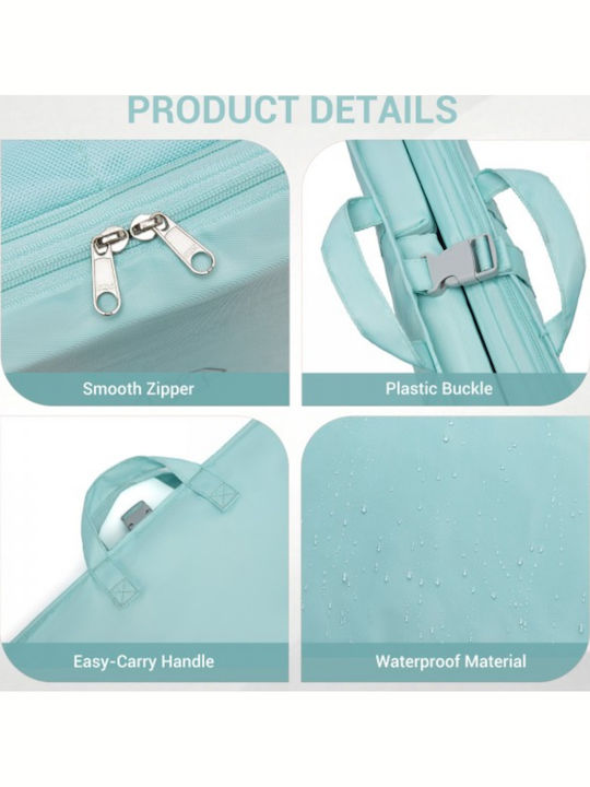 Miss Lulu Travel Suitcases Blue with 4 Wheels