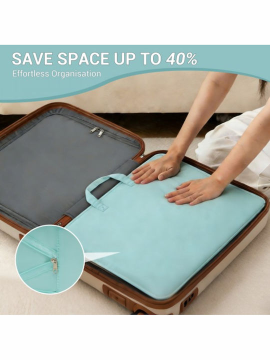 Miss Lulu Travel Suitcases Blue with 4 Wheels