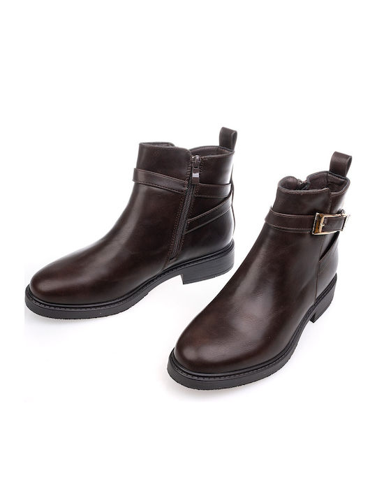Damen Stiefeletten Braun