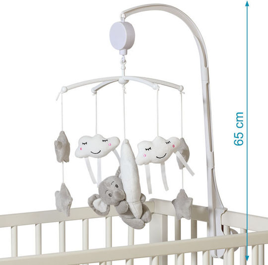 Kiokids Μόμπιλε Κούνιας με Μουσική και Περιστροφή Elephant Stars για Νεογέννητα