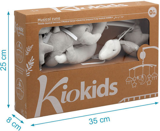Kiokids Μόμπιλε Κούνιας με Μουσική και Περιστροφή Elephant Stars για Νεογέννητα