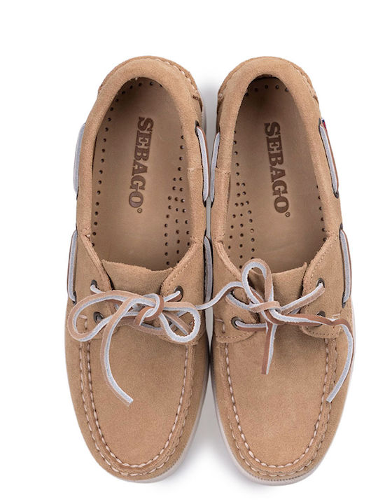Portland Flesh Out Γυναικεία Boat Shoes σε Μπεζ Χρώμα