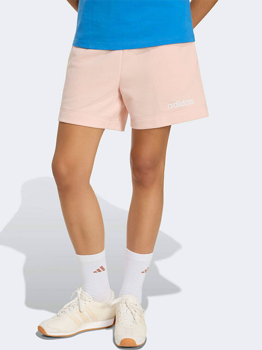 adidas Essentials Linear French Terry Γυναικείο Πετσετέ Αθλητικό Σορτς Ροζ