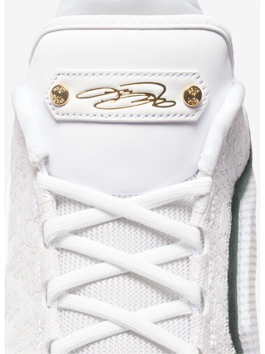 LeBron 23 Low Basketball Shoes White / Light Smoke Grey / Black / Stadium Green