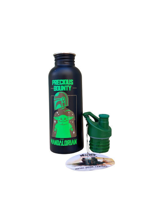 Pyramid International Mandalorian Sticlă De Apă Din Oțel Inoxidabil 700ml Neagră