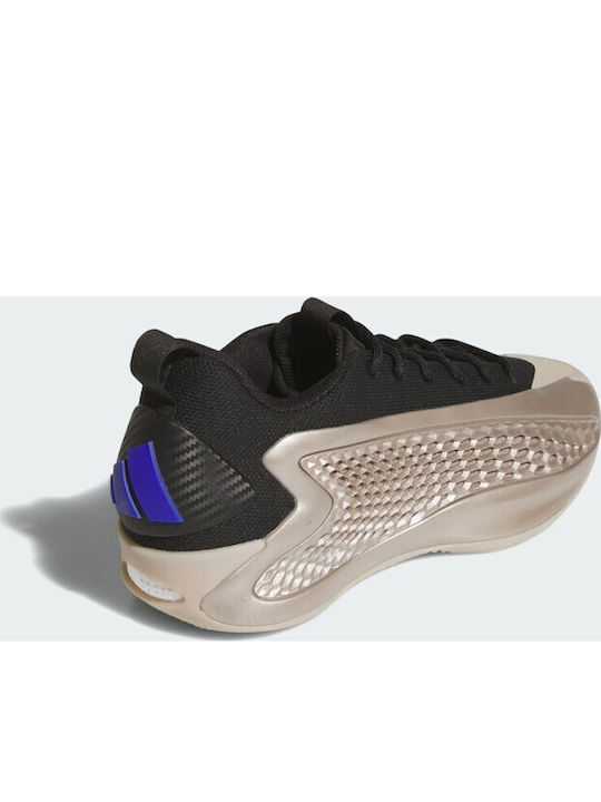 Anthony Edwards 1 Low Basketball Shoes Champagne Metallic Core Black Lucid Blue