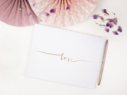 Carte Albă de Dorințe Love Rosegold Litere