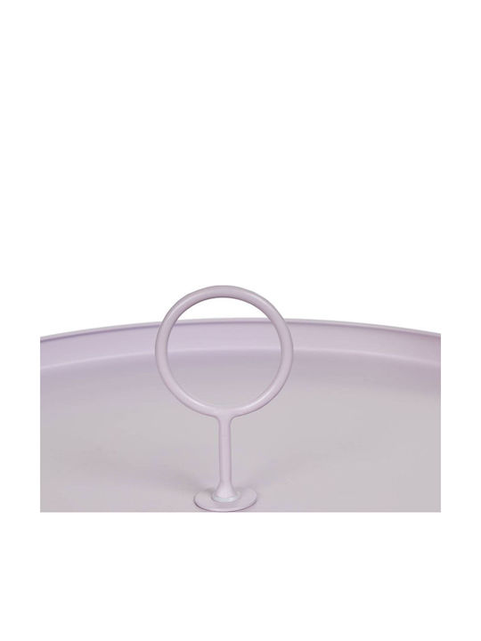Metal Auxiliary Table for Small Outdoor Spaces Lilac 45x45cm