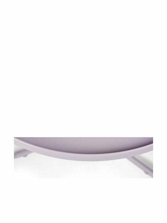 Metal Auxiliary Table for Small Outdoor Spaces Lilac 45x45cm