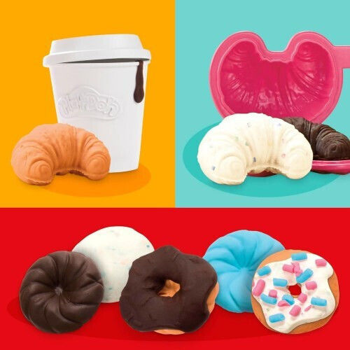 Hasbro Play-Doh Plasticine Donut Drop Shop Game for Age 3 Plus 5 Pieces