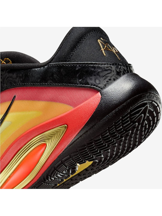 A'ja Wilson A'one Allstar All-Star Low Basketball Shoes Black Metallic Gold Bright Crimson University Gold