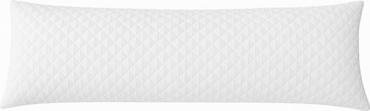 Μαξιλάρι Λαδί Καφέ Μαξιλαροθήκη Body Pillow 50×160cm Ultra Sonic Καπιτονέ – Λευκό Ιδανικό Εγκυμονούσες & Πλευρικό Ύπνο