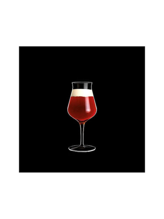 Luigi Bormioli Birrateque Set Pahare pentru Bere din Sticlă cu Picior 420ml 6 Bucăți