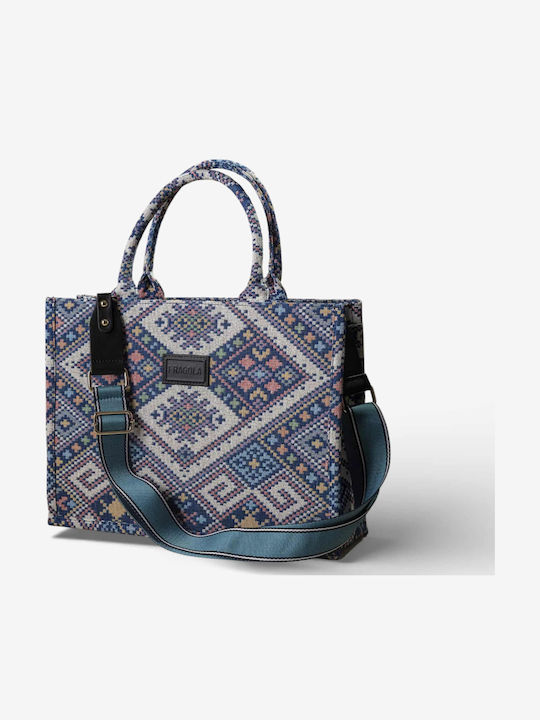 Geantă Tote de Mână din Material Textil pentru Damă Roșie