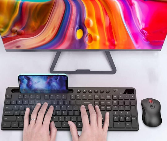 Marvo KC411W Wireless Keyboard & Mouse Set English US Gray