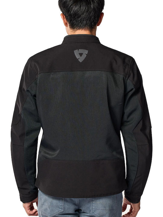 Rev'IT Highcrest Χειμερινό Ανδρικό Μπουφάν Μηχανής Softshell Αδιάβροχο Μαύρο