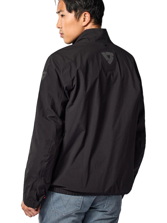 Rev'IT Highcrest Χειμερινό Ανδρικό Μπουφάν Μηχανής Softshell Αδιάβροχο Μαύρο