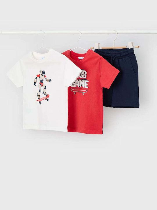 Kids' Set with Shorts Summer 3pcs Red