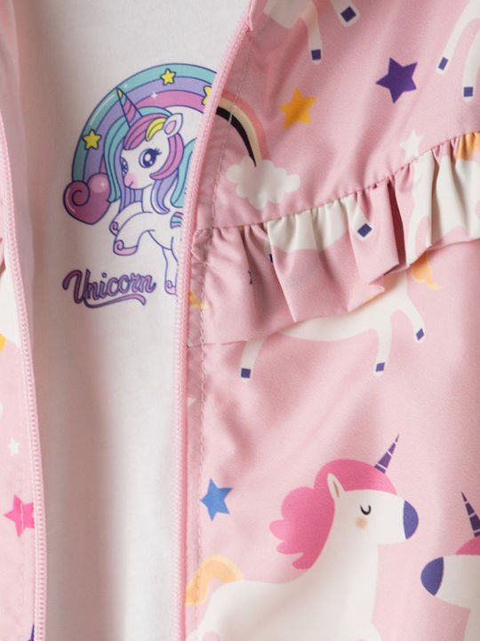 Set pentru copii cu pantaloni & haină Iarnă 3buc Pink