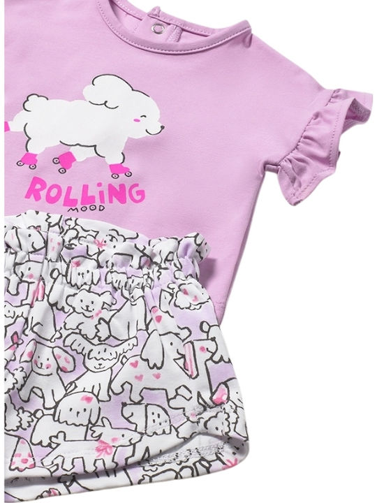 Kinder-Set mit Shorts Sommer 2Stück Lilac