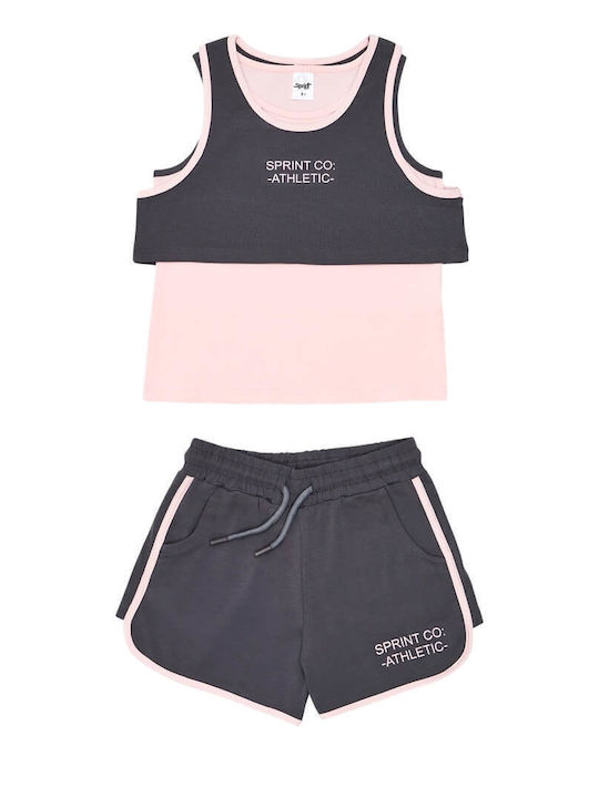 Kids Summer Set with Shorts 3 Pieces Gray
