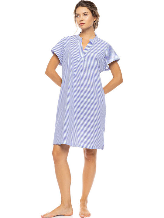 Pink Label Sommerliches Damen-Nachthemd MARINA STRIPE