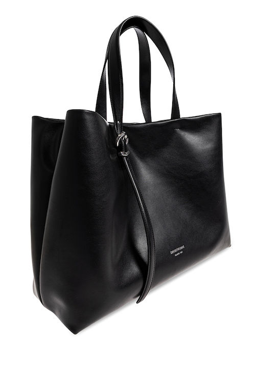 Leather Women's Tote Handbag Black