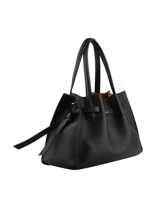 Leder Damen Handtasche Schulter Schwarz