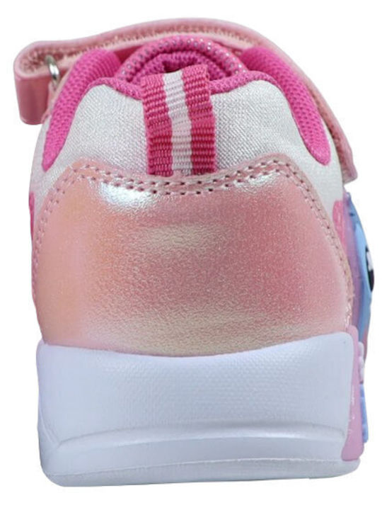 Kinder Sneaker mit Bügel- und Schleifenverschluss und Lichtern Rosa
