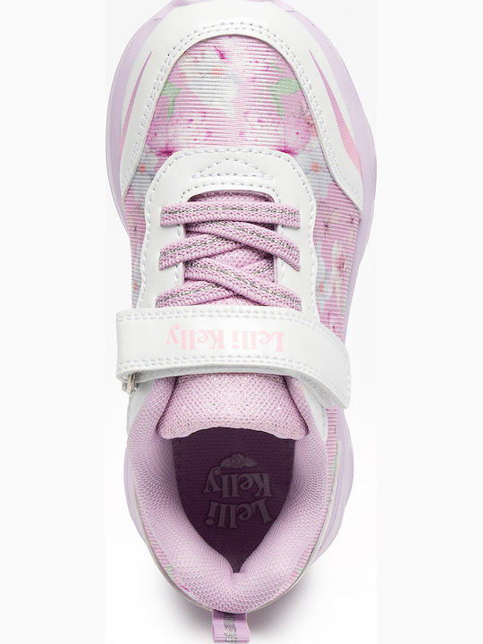 Kids Sneakers Anatomic with Hoop & Loop Closure and Lights Lilac