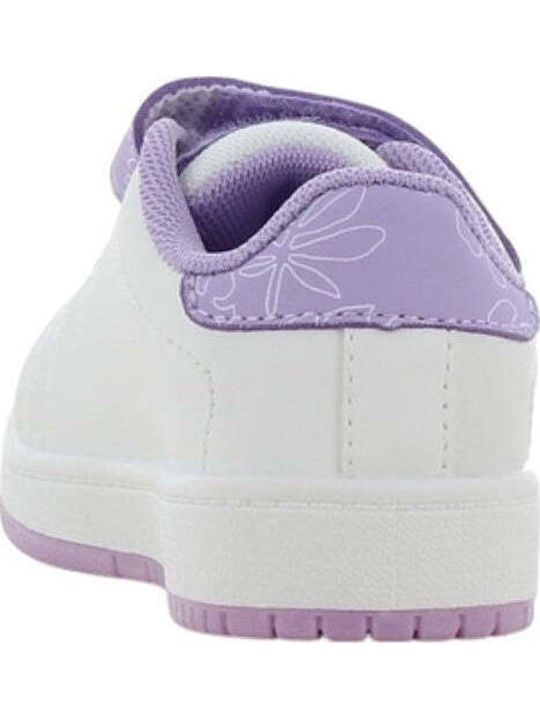 Kids Sneakers Anatomic with Hoop & Loop Closure White