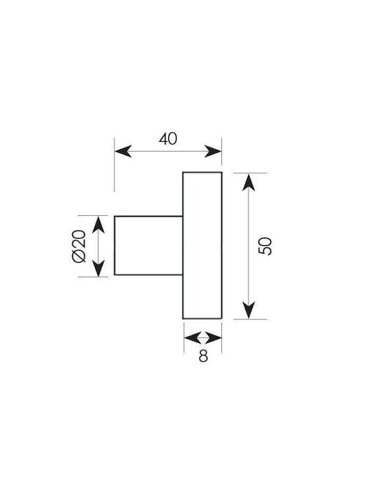 Zogometal Knopf Vordertür Nickel