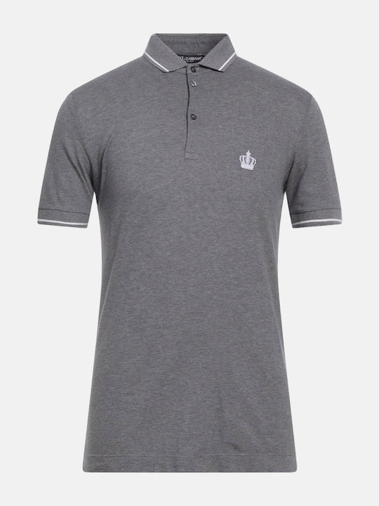 Dolce & Gabbana Polo Herrenblusen Kurzarm Grau