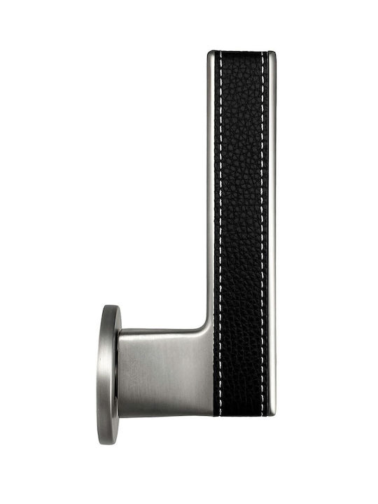 Türgriffe Rosette Zb Yalis 84267 Matt Inox Schwarzes Leder Links Sicherheit Zylinderschloss