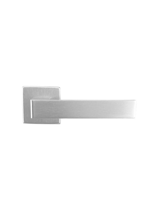 Door Handles Rosette Arieni 8091 Matt Chrome WC Lock Pair