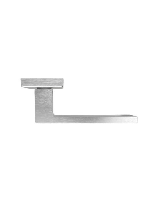 Door Handles Rosette Arieni 8091 Matt Chrome WC Lock Pair
