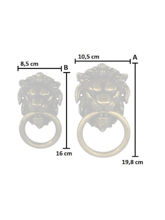 Klopfer Vordertür Leone Anello Bronze