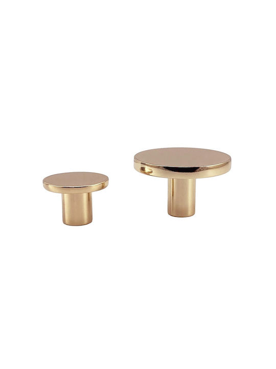 Viefe Buton Mobilier din Metal în Culoare Auriu Φ26mm 0168026Z07 1buc