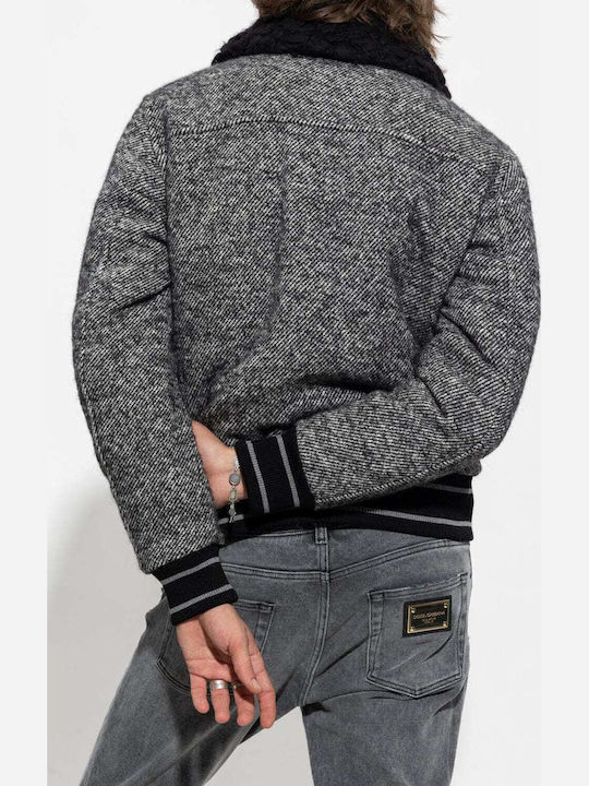 Dolce & Gabbana Мъжко Яке Бомбър Сиво