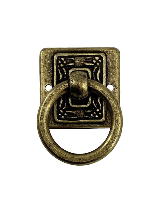 Herrajes Palencia Antik Knopf Möbelgriff aus Metallisch in Gold Farbe 4754-ANTIKE-BRASS 1Stück
