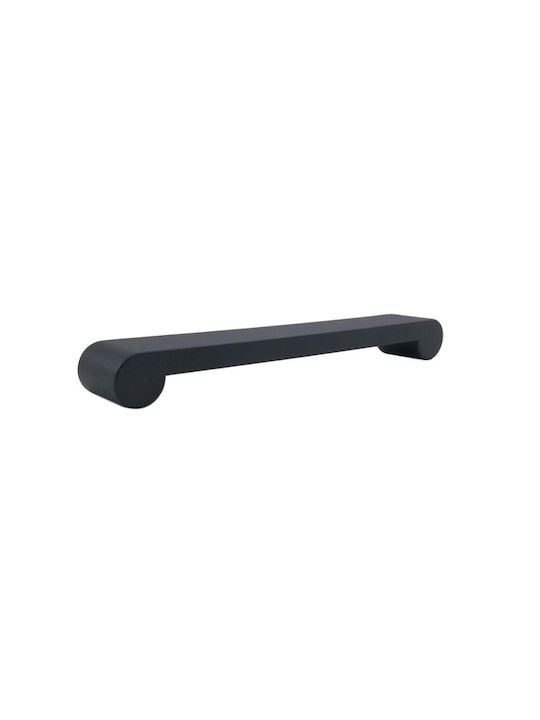 Pamar Handgriff Möbelgriff aus Zamak in Schwarz Farbe 144mm (Zentrenabstand 128mm) 295005 1Stück