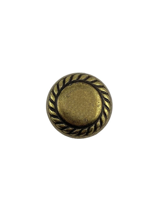Herrajes Palencia Antik Knopf Möbelgriff aus Metallisch in Gold Farbe Ø24mm 4517-ANTIKE 1Stück