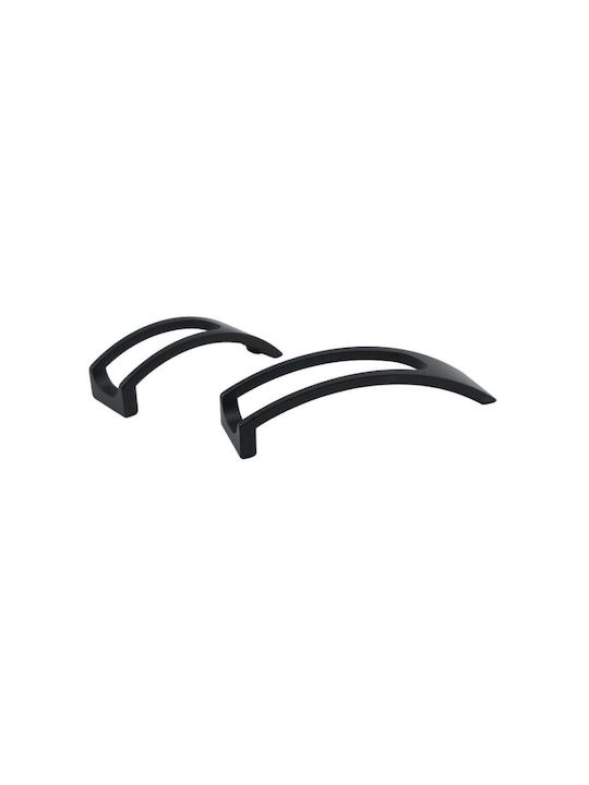 Pamar Handgriff Möbelgriff aus Zamak in Schwarz Farbe 137mm (Zentrenabstand 128mm) 295038 1Stück