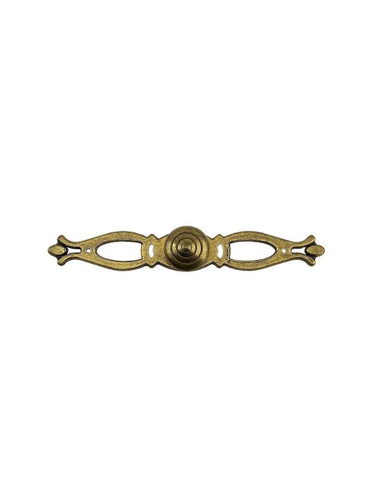 Herrajes Palencia Antik Knopf Möbelgriff aus Metallisch in Gold Farbe 155mm 4412-4525-155-ANTIKE 1Stück