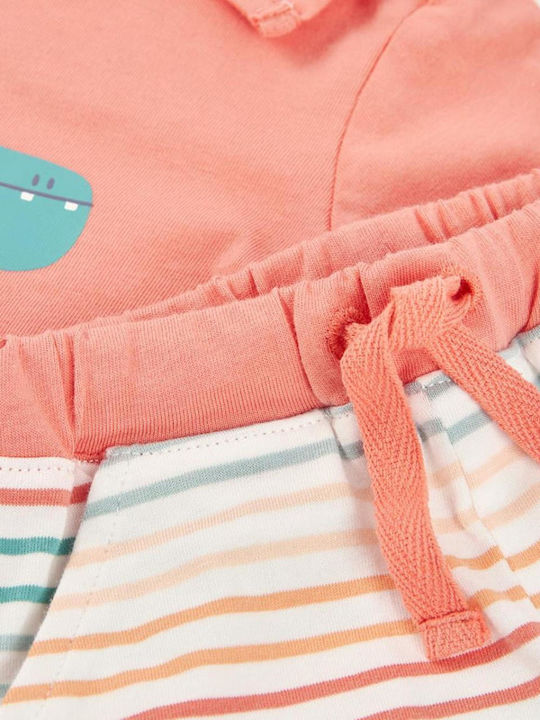 Kinder-Set mit Shorts Sommer 2Stück Coral
