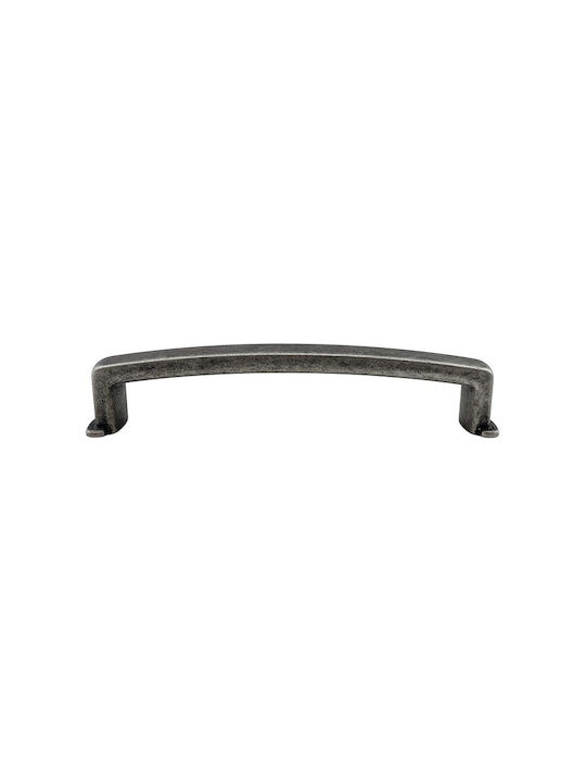 Pamar Handgriff Möbelgriff aus Zamak in Silber Farbe 177mm (Zentrenabstand 160mm) MN-668-160-PEWTER 1Stück