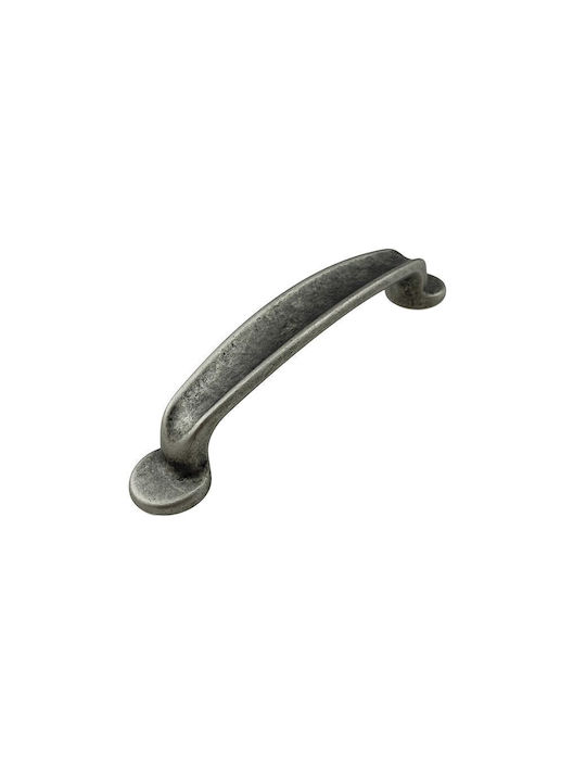 Pamar Handgriff Möbelgriff aus Metallisch in Silber Farbe 128mm MN-598-128-PEWTER 1Stück